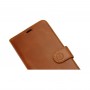 Genuine Leather Book Case iPhone 11 pro Max Licht bruin