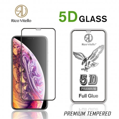 Rico Vitello Screenprotector gehard glas 5D voor iPhone XS Max 