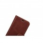 Genuine Leather Book Case iPhone XR dark brown