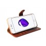 Echt Leren Book Case iPhone 7/8 Licht Bruin