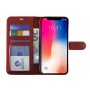 Echt Leren Book Case iphone XS MAX Rood