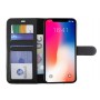 Echt Leren Book Case iPhone XS Max Zwart