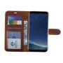 Echt Leren Book Case Samsung Galaxy S8 Licht Bruin