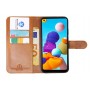 Rico Vitello excellent Wallet Case voor Galaxy A21S Bruin