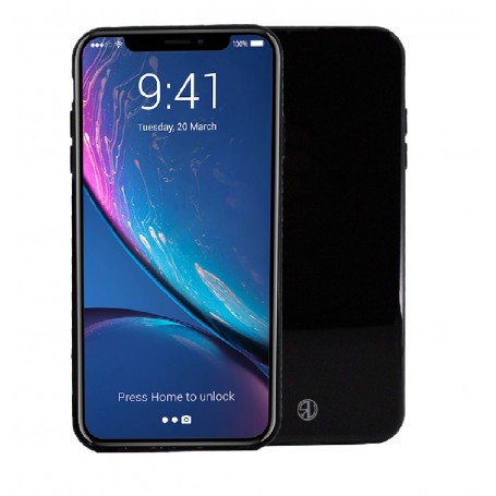 RV siliconen back cover voor XS max iPhone Zwart