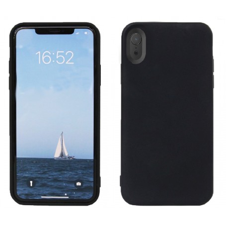 Rico Vitello Super PU back cover voor iPhone XR zwart