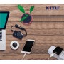 Uiversele reisadapter 3.4A  met 2 poorten + USB lightning kabel 1m