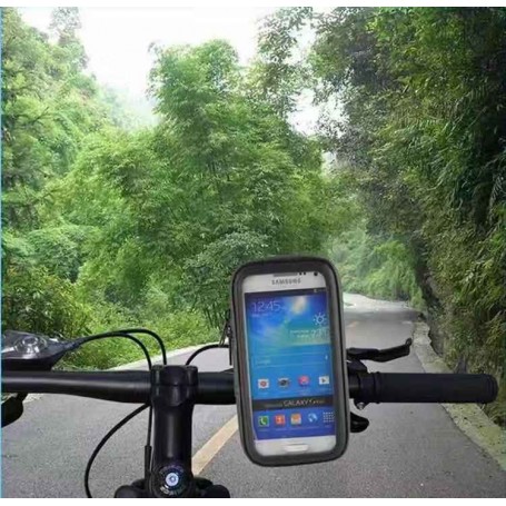 Waterproof smart-phone case en fietshouder size L