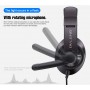 Stereo Gaming headphone OV- P4 Zwart- Zilver