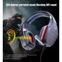 Stereo Gaming headphone OV- P10 Zwart-Rood