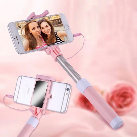 Smartphone Selfie stick voor iPhone 7/8 .. CL-02 wit /zwart