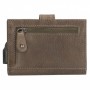 Credit card etui RFID Leder old west echt Donkergrijs