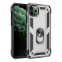 Stevige Ring Backcover voor iPhone 12 Pro Max Zilver