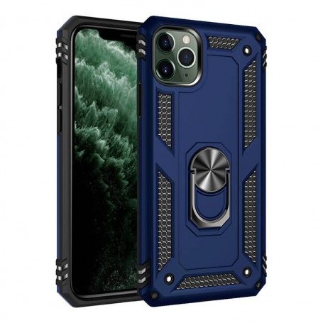 Stevige Ring Backcover voor iPhone 12 Pro Max Blauw