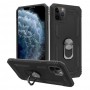 Stevige Ring Backcover voor iPhone 12 Pro Max Zwart