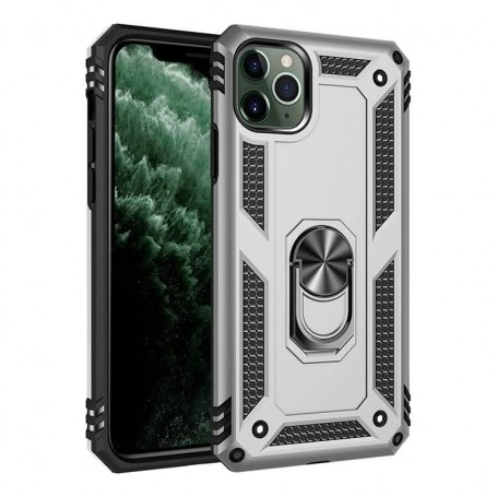 Stevige Ring backcover voor iPhone 11 pro max Zilver