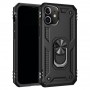 Stevige Ring backcover voor iPhone 12 Mini Zwart