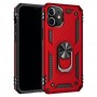 Stevige Ring backcover voor iPhone 12 Mini Rood