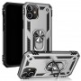 Stevige Ring backcover voor iPhone 12 Mini Zilver