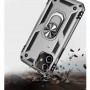 Stevige Ring backcover voor iPhone 12 Mini Zilver