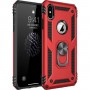 Stevige Ring backcover voor iPhone Xs Max Rood