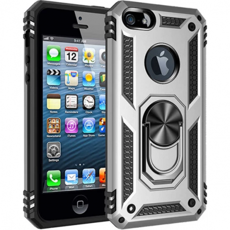 Stevige Ring backcover voor iPhone 6/6S plus Zilver