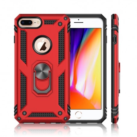 Stevige Ring backcover voor iPhone 7/8 Plus Rood