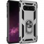 Stevige Ring backcover voor Samsung S10 Zilver