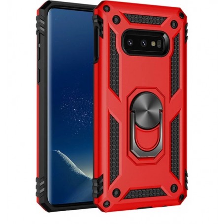 Stevige Ring backcover voor Samsung S10E Rood