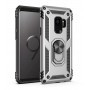 Stevige Ring backcover voor Samsung S9 Zilver