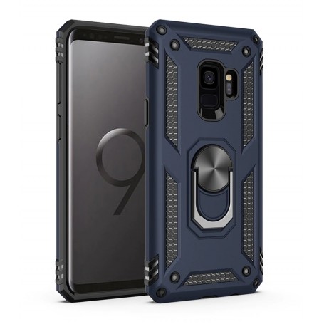 Stevige Ring backcover voor Samsung S9 Blauw