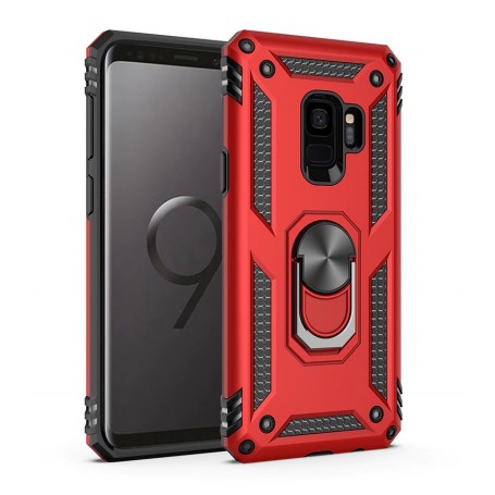 Stevige Ring backcover voor Samsung S9 Rood