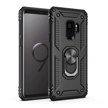 Stevige Ring backcover voor Samsung S9 Zwart