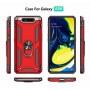 Stevige Ring backcover voor Samsung A80/A90 Rood