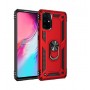 Stevige Ring backcover voor Samsung A71 5G Rood