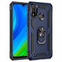 Stevige Ring backcover voor Huawei P smart 2020 Blauw