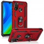 Stevige Ring backcover voor Huawei P smart 2020 Rood