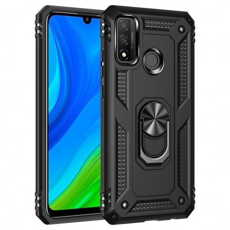 Stevige Ring backcover voor Huawei P smart 2020 Zwart