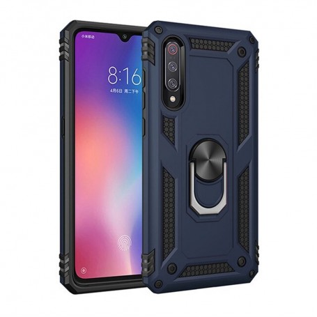 Stevige Ring backcover voor Huawei P smart 2019 Blauw