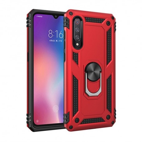 Stevige Ring backcover voor Huawei P smart 2019 Rood