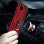 Stevige Ring backcover voor Huawei P 40 lite Rood