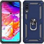 Stevige Ring backcover voor Samsung A70 Blauw