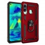 Stevige Ring backcover voor Samsung A60 Rood