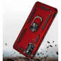 Stevige Ring backcover voor Samsung A41 Rood