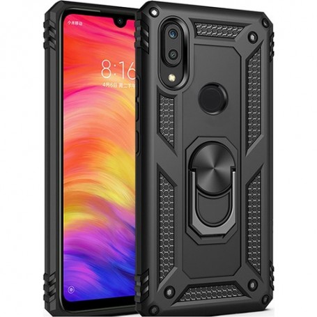 Stevige Ring backcover voor Samsung A20 Zwart