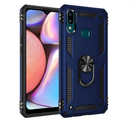 Stevige Ring backcover voor Samsung A10S Blauw