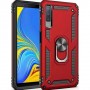 Stevige Ring backcover voor Samsung A7 2018 Rood