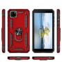 Stevige Ring back cover voor Huawei Y5P 2020 Rood