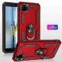 Stevige Ring back cover voor Huawei Y5P 2020 Rood