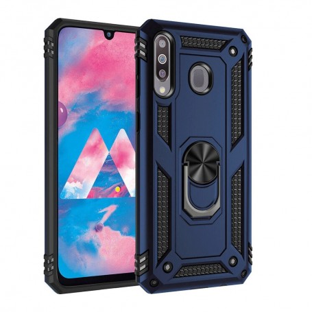 Stevige Ring backcover voor Huawei Y6P 2020 Blauw